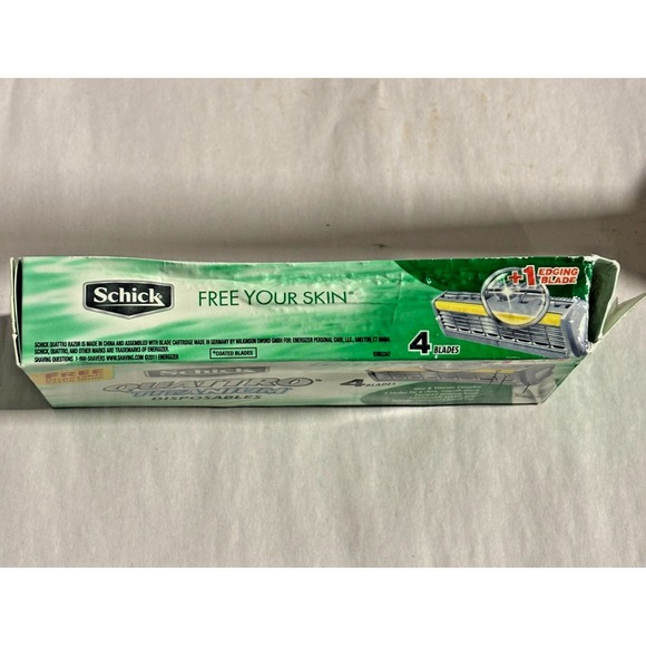 Schick Quattro Titanium Sensitive Disposable Razor +1 Edging Blade w/ Razor - Picture 2 of 4